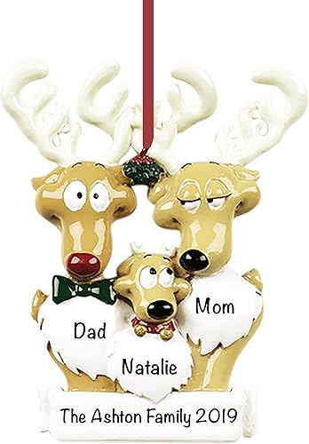 Adornos de Navidad personalizados para la primera familia 2023  Personalización rápida y gratuita las 24 horas  Familia de 3 decoraciones navideñas disponible en Yaxa El Salvador