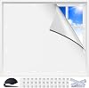 Fenster Verdunkelung Magnetisch100% Verdunklungsrollo ohne Bohren Innen Sonnenschutz Rollo Verdunkelung Abnehmbar für Dachfenster Schräges Fenster Reise Mietwohnung100X145cmWeiß