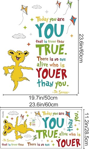 Miniatura 2 de Calcomanías de pared coloridas con citas inspiradoras extraíbles, aprendizaje educativo, frases de pared, calcomanías de pared para despegar y