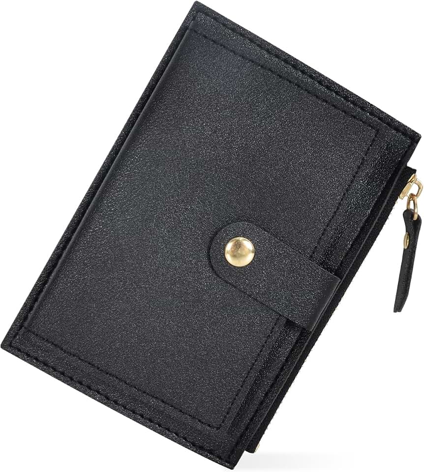 Portefeuille Femme Grande Capacité En Cuir - 12 Porte-cartes, RFID, Avec Compartiment à Monnaie Zippé - 19x10x3,5 Cm