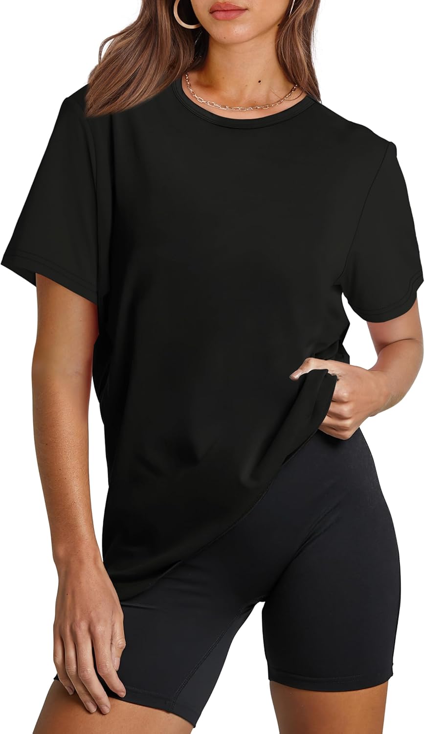 OFEFAN Women's UPF 50+ Workout Tops: Breathable Quick Dry Loose Fit T-Shirt for Yoga Running Hiking Gym