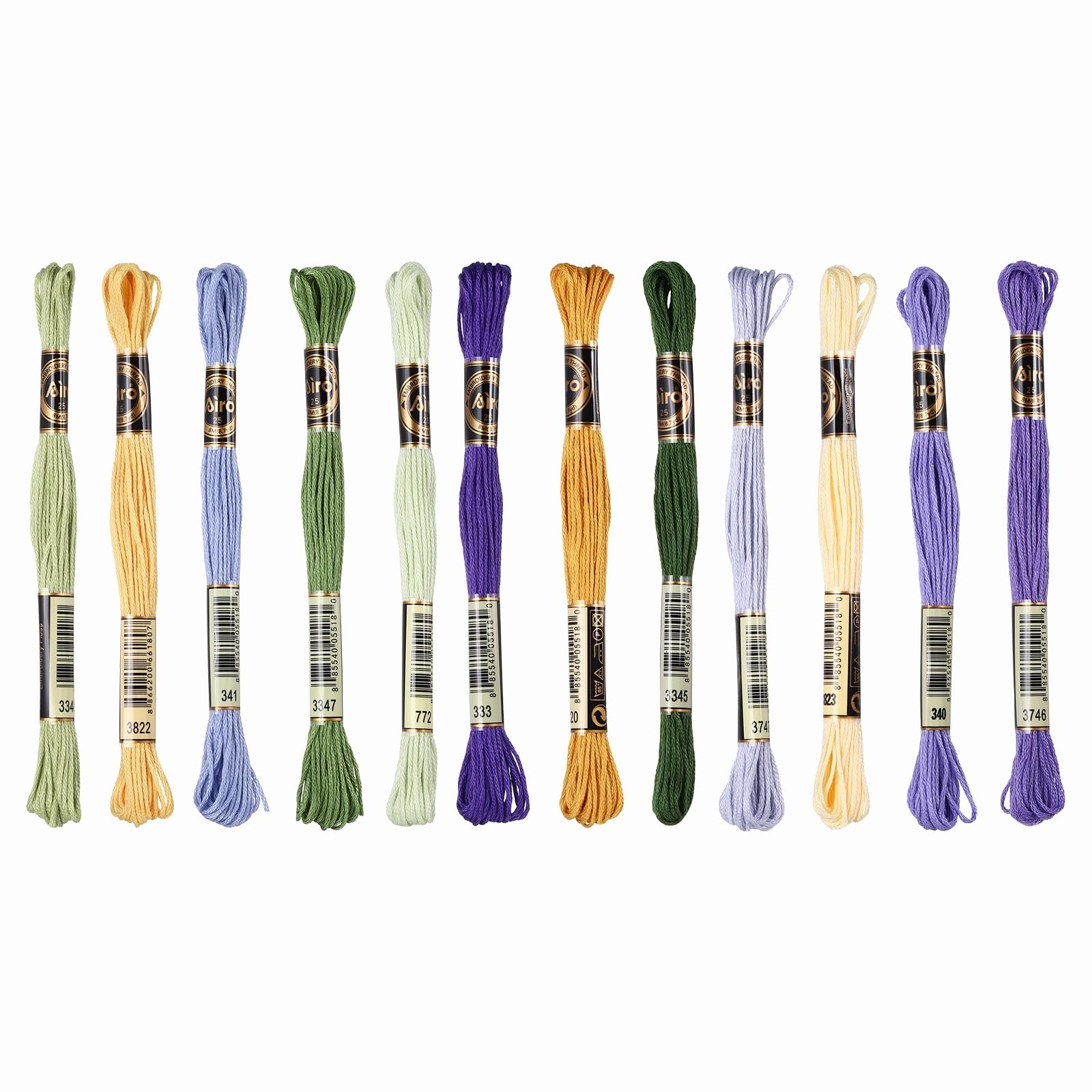 PATIKIL 12 Skeins Embroidery Floss Polyester Embroidery Threads Bracelets String for Cross-Stitch Hand Embroidery, Winter Colors
