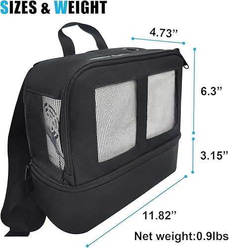 Miniatura 3 de Mochila para concentrador de oxígeno portátil de 3 Lmin, correas ajustables, diseño de almacenamiento de múltiples bolsillos, para concentrador