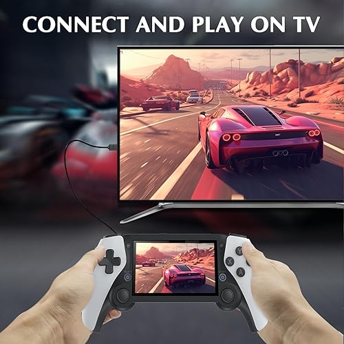 Miniatura 5 de Consola de juegos portátil retro  más de 20.000 juegos clásicos, procesador de 1.8 GHz, almacenamiento expandible de 64 GB, conéctate a la