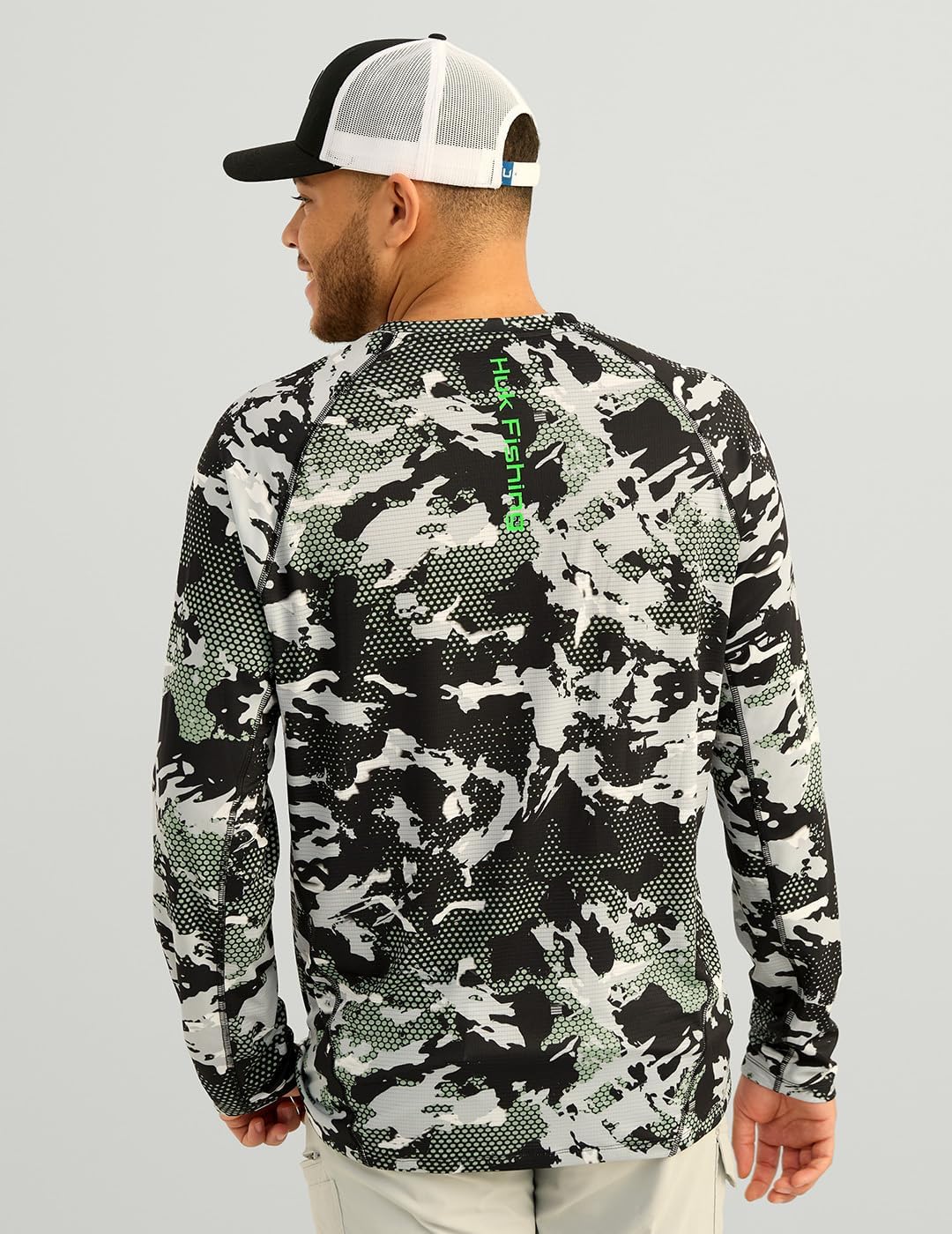 HUK mens Kc Scott Patterned Pursuit Hoodie, Hooded Fishing Shirt