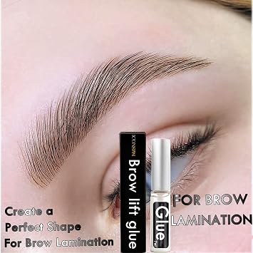 Brow Lamination Glue, Eyebrow Fix Gel Clear, Eyebrow Lift Adhesive Tools Professional Brow Lift Glue, Easy to Use for Salon or Home (Clear-brow Lamination Glue)