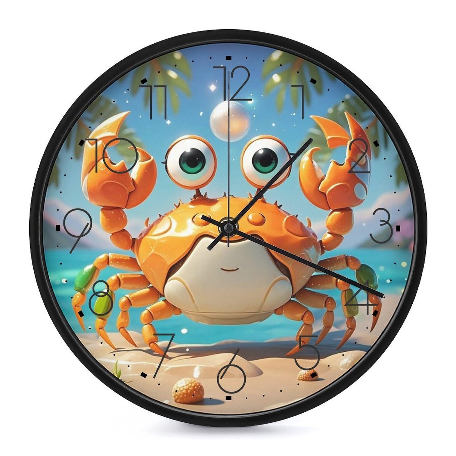 Horloge murale silencieuse crabe pour chambre en finir avec le tic-tac