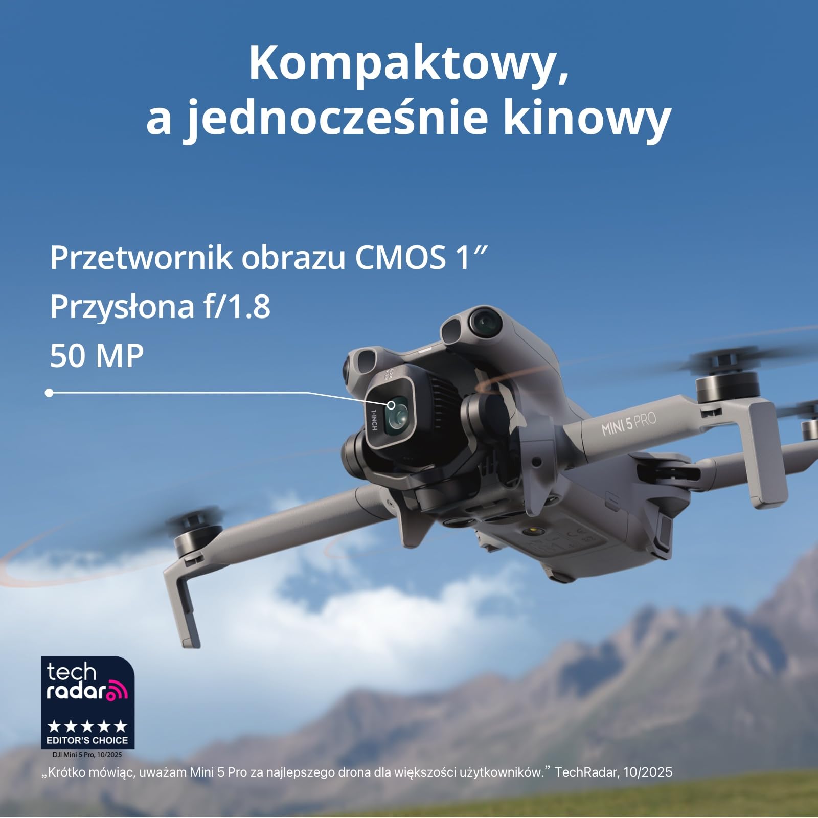 DJI Mini 5 Pro Fly More Combo Plus z DJI RC 2, dron z kamerą, 1-calowa matryca CMOS, dron 4K dla początkujących, wykrywanie przeszkód, ActiveTrack 360°, wydłużony czas pracy akumulatora, C1
