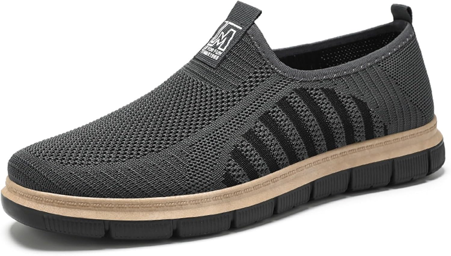Amazon.com | Men's Casual Walking Shoes Breathable Comfortable Slip On ...