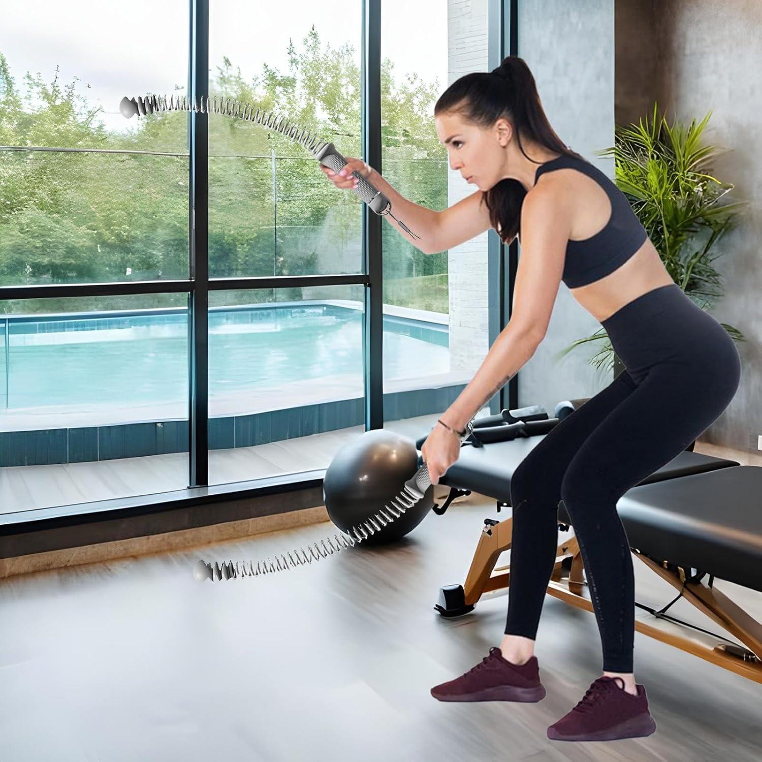 Battle Ropes for Home Gym – High Resistance Fitness Equipment for Weight Strength Training, Wireless Battle Rope for Home Gym, for Cardio Speed Bodybuilding and