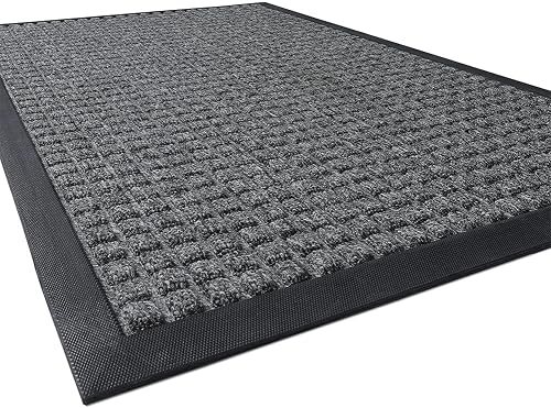 MontVoo Door Mat Indoor Entrance Doormat, Absorbent Durable Rubber Non Slip Front Door Mat for Inside Entry Entryway Dirt Trapper Welcome Mat