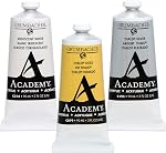 Grumbacher Academy Ensemble professionnel de peintures acryliques 5 90ml Couleurs des tons de la Terre - Tubes métalliques - Artiste de grade professionnel de corps lourd peint avec des pigments authentiques et purs - ASTM Couleurs légères