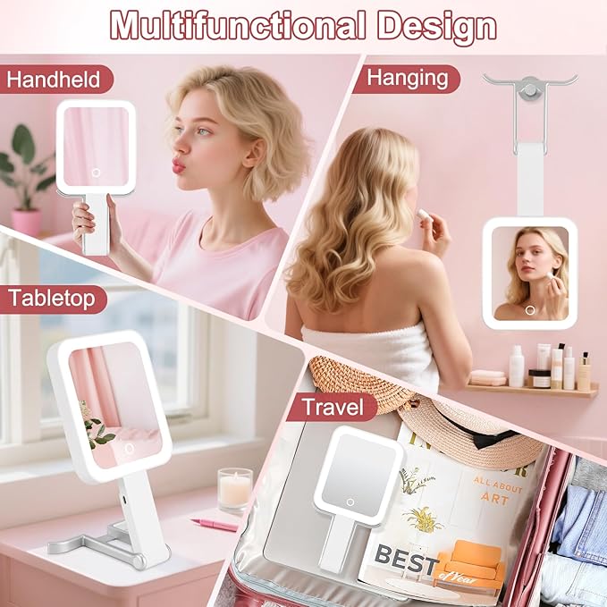 Espejo de Maquillaje Viajero con Luz DECLUTTR, 15X/1X miniatura 7