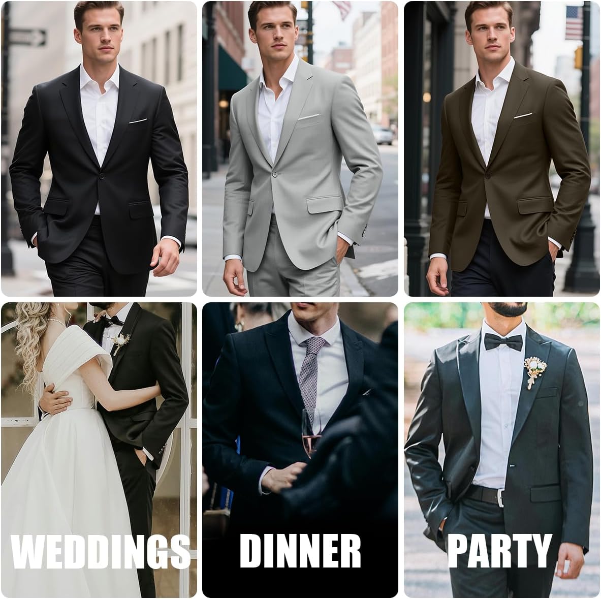 Men's Slim Fit One Button Suit Blazer Jacket Lightweight Sport Jacket Coat for Wedding, Business, Party - Image 4