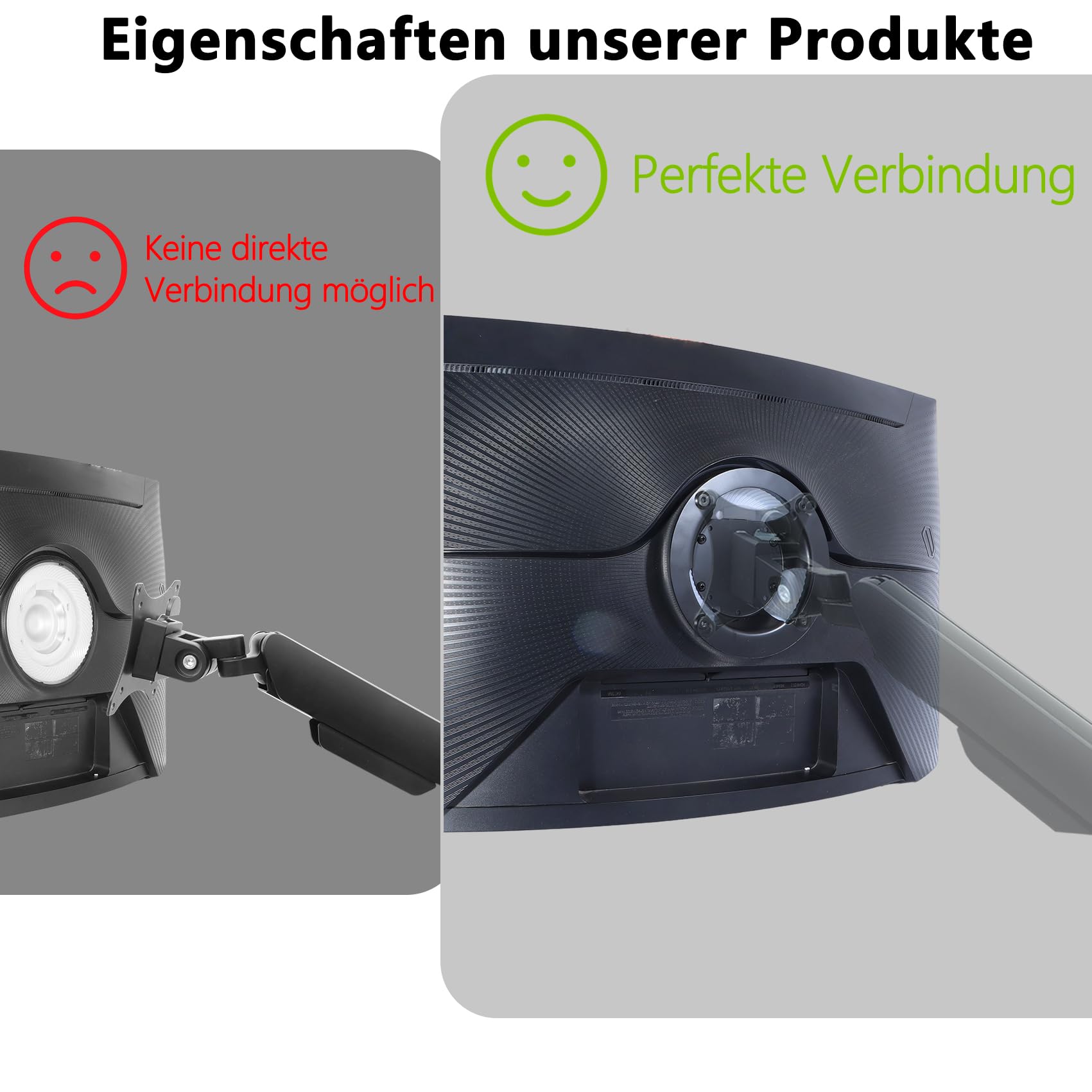 Odyssey G7 VESA Adapter kompatibel mit Samsung Odyssey G6, G7 Monitoren (passend für G65B G70A G70B G75NB G75T G77T CJ890 CRG9 CHG90 S95UA)–100x100 mm Wandhalterung(nicht kompatibel mit 43" Monitoren)