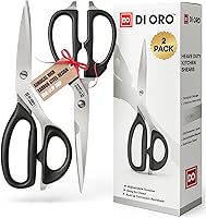 DI ORO Heavy Duty Stainless Steel Kitchen Shears - Multi-Purpose Scissors for Meat, Herbs, Bones - Dishwasher Safe, Razor-Sharp