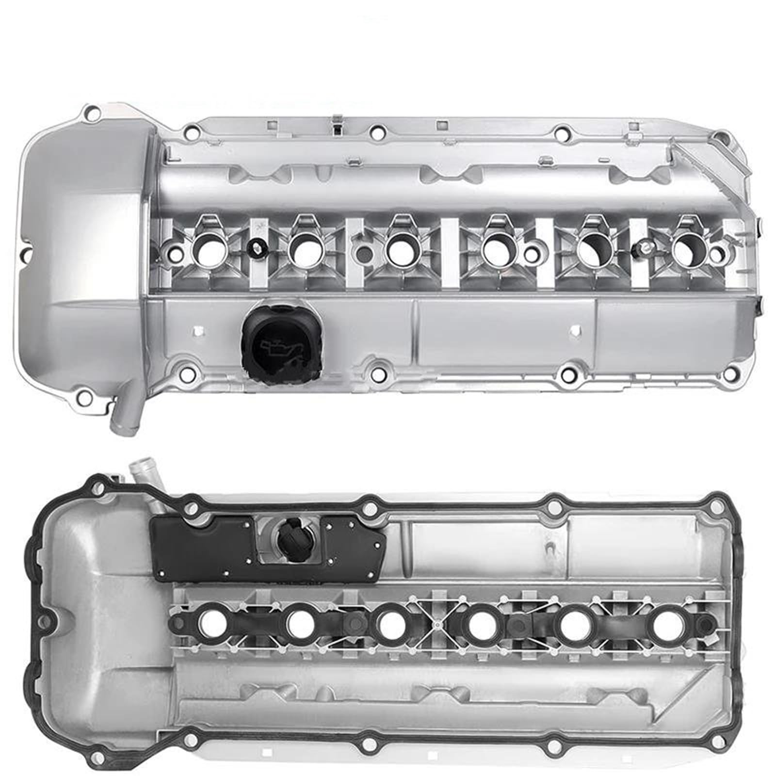 Coperchio Valvola Motore Coperchio Valvola A Bilanciere Motore In Alluminio Con Guarnizioni Bulloni Per BMW E46 E39 E60 E83 E53 X3 X5 Z4 325i 330i 525i 2002-2006 coperchio punterie