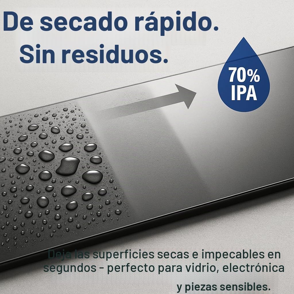 GiDeli Isopropanol 70% 10 litros limpiador de alcohol isopropílico alto porcentaje IPA alcohol limpiador para la limpieza de componentes electrónicos, lentes y pantallas