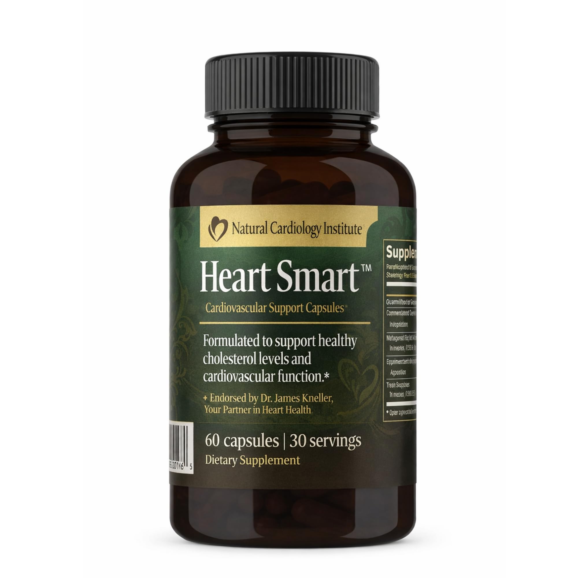 Heart Smart Capsules – Heart Health Support & Cardiovascular Supplement with CoQ10, Resveratrol, Guggul & Quercetin for Cholesterol & Circulation Blood Support (60 Capsules)