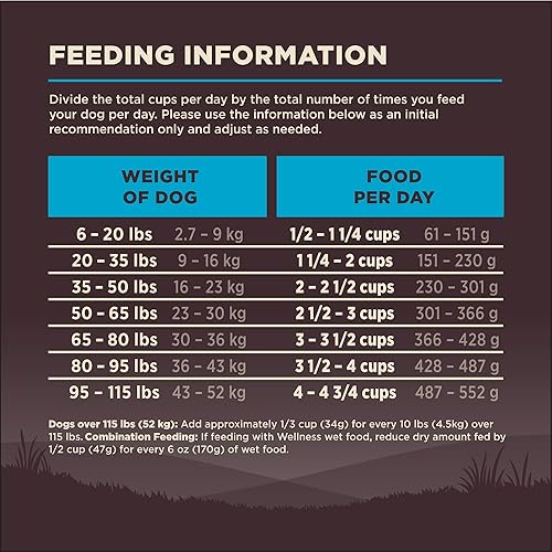 Vista 17 de Comida seca para perro sin granos Wellness Core Natural , Marrón/Azul