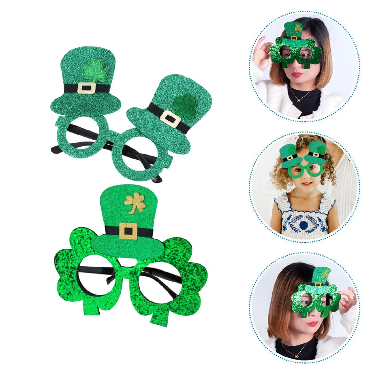 Abaodam 10 Piezas Gafas Irlandesas Decoración Irlandesa Regalos Irlandeses Gafas De Maquillaje Gafas Divertidas Niños Gafas Del Día De San Patricio Gafas De Fiesta De Navidad St Marcos