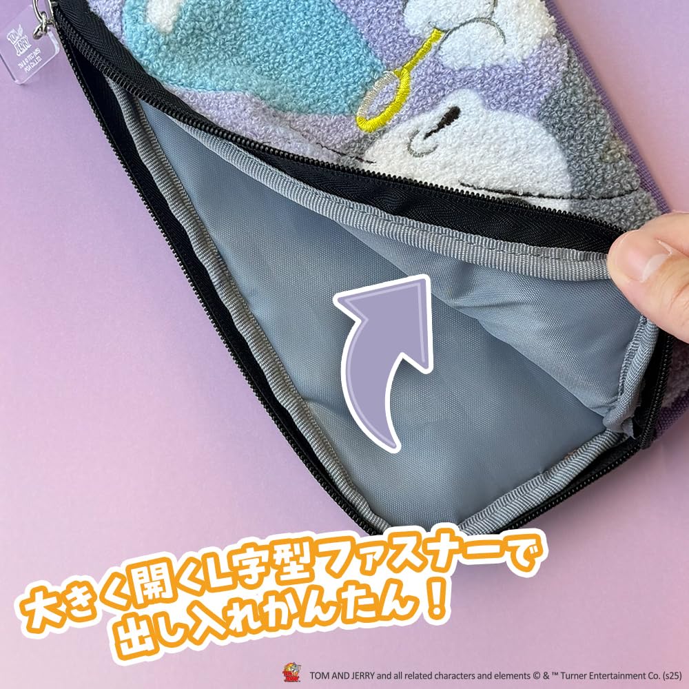 Premium Style 携帯ゲーム用 トムとジェリー サガラ刺繍 ポーチ SWITCH2対応 (トム＆ジェリー)