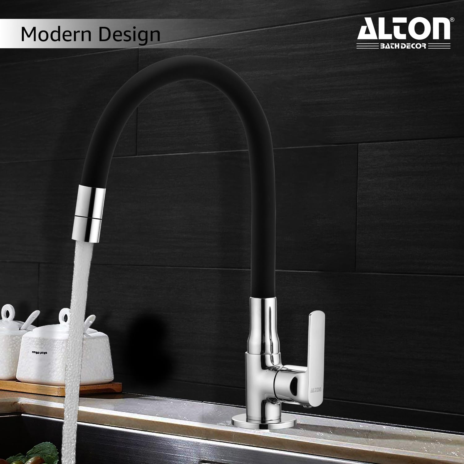 ALTON FAM3355-SF, Swan Neck with Single Flow Flexible Swivel Spout 2