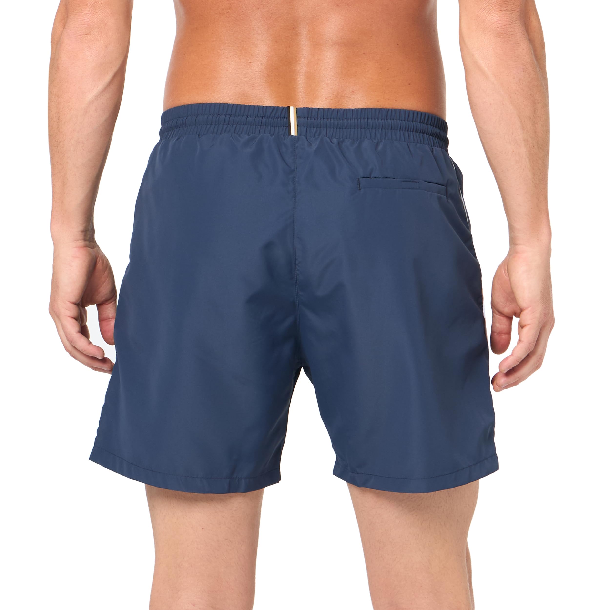 BOSS Męskie kąpielówki standardowe średniej długości Solid Swim Trunk, Crisp Navy, S