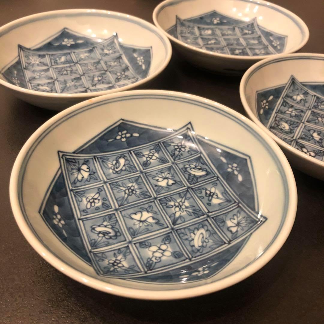 有田焼 陶祥窯 豆皿 唐子人形皿 5枚 瓢型豆皿（染