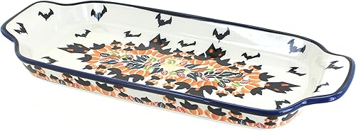 Miniatura 4 de Bandeja de pan con diseño de tulipanes azules de cerámica y rosas azules con asas