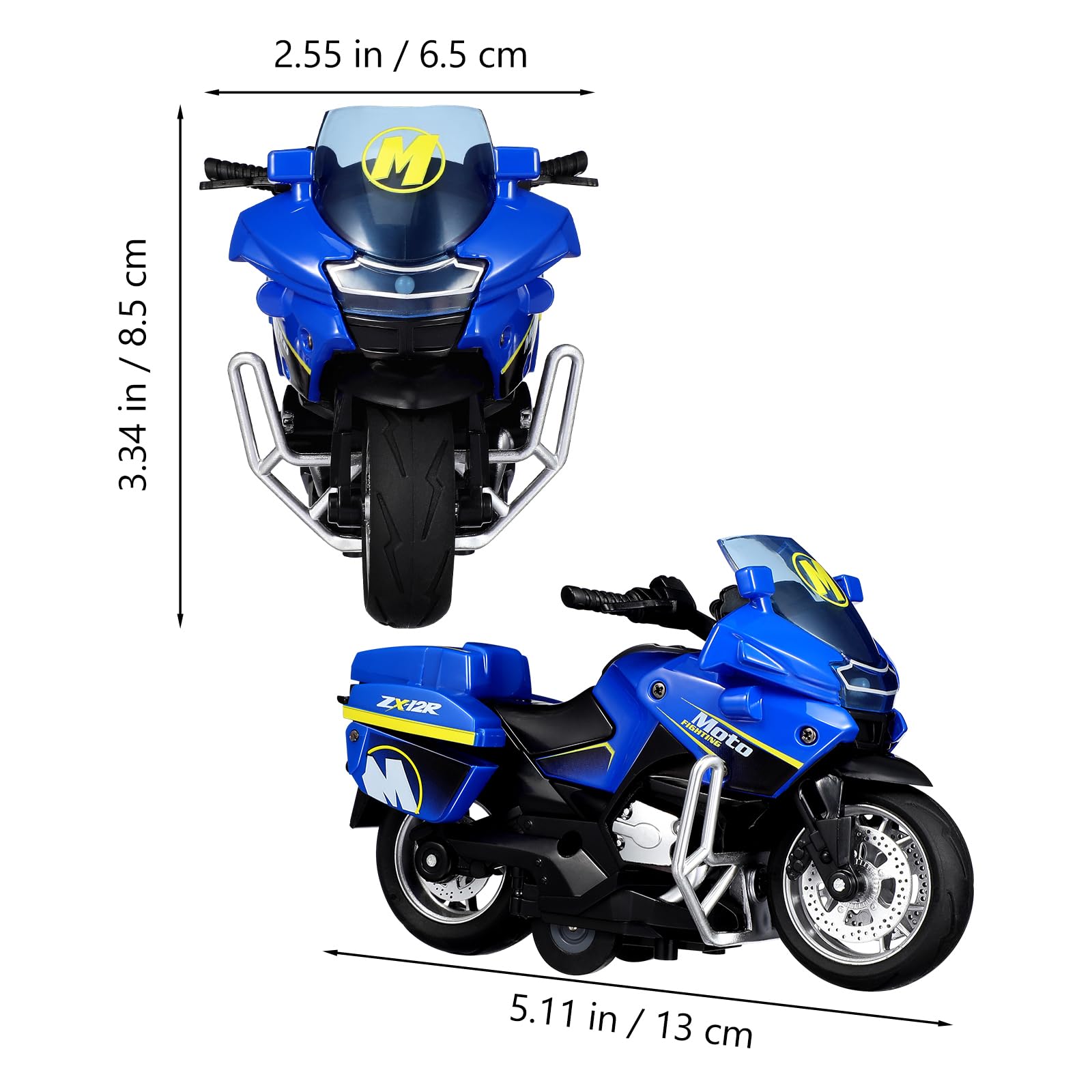TOYANDONA Jouets de moto électrique pour enfants avec sons et lumières, jouet à friction pour enfants à partir de 3 ans, fournitures de fête d'anniversaire et de Noël