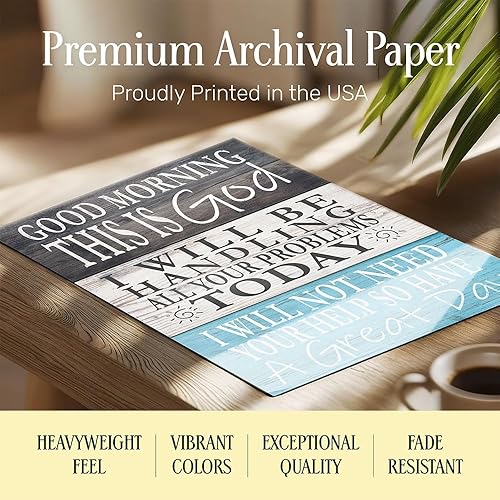 Vista 29 de God Wall Decor - Religious Wall Decor - Spiritual Christian Gifts for Women, Men - Catholic Gifts - Funny Christian Wall Art - Inspirational Quotes