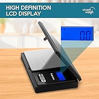 Vista 2 de Báscula digital portátil de 7.05 oz x 0.00 oz de precisión, báscula electrónica de pesaje para joyería, mini báscula digital de gramos, báscula