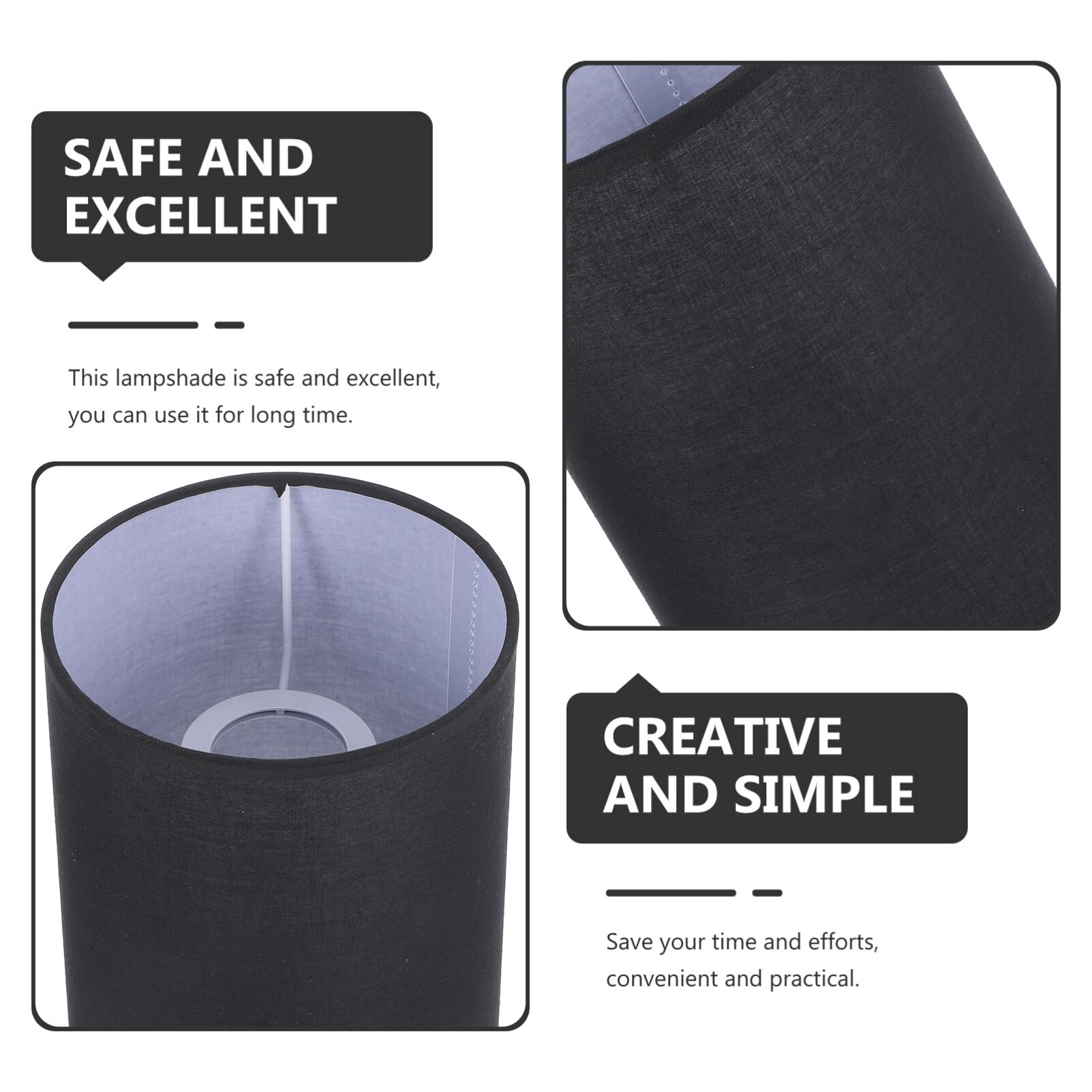 Abat-Jour Tambour E27 Beige Lin Abat-Jour Cylindre Araignée