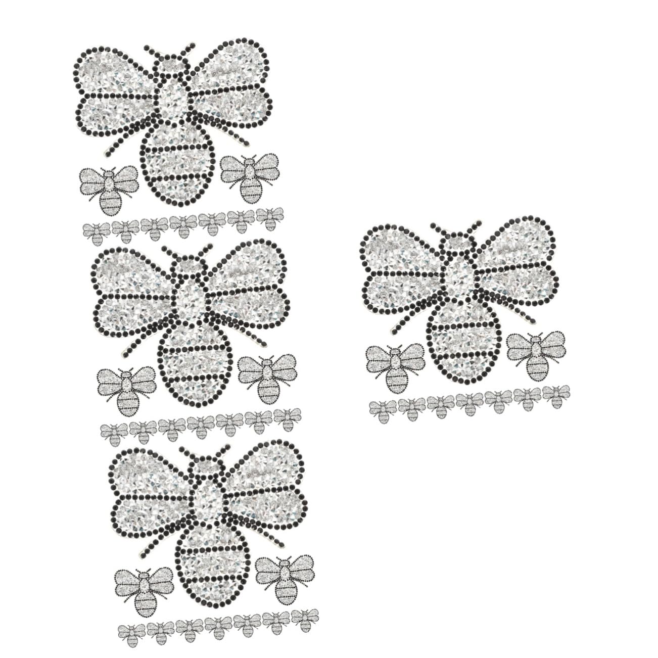 NUOBESTY 40stücke Strass Patches Zum Aufbügeln Dekorative Applikationen Für Kleidung Taschen Und Accessoires Für Und Kreative Projekte