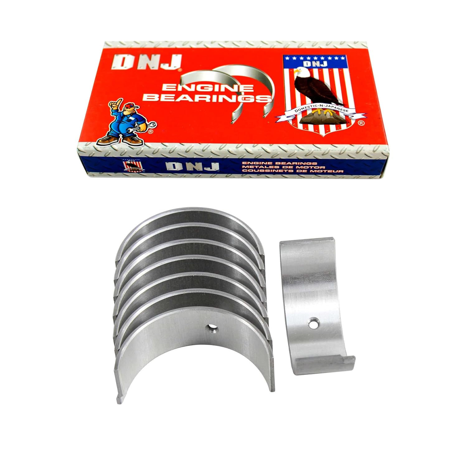 DNJ RB211.20 Oversize .020 Rod Bearings Set for 1986-2001 Honda Civic, CR-V, Acura Integra 1.6L-2.0L DOHC/SOHC