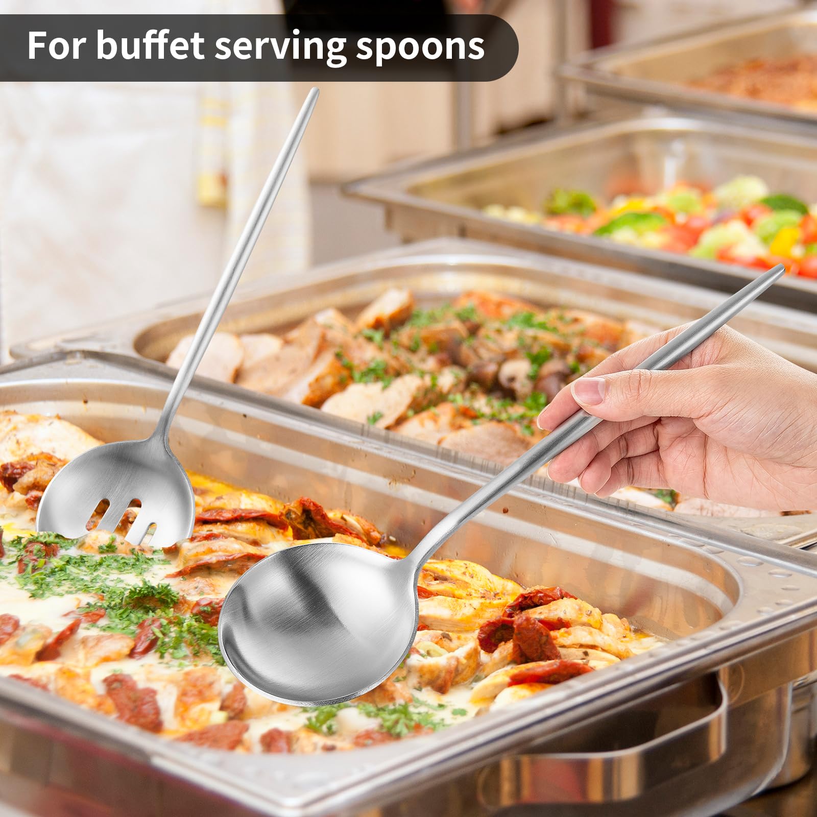 O.C.E. Stainless Steel Serving Spoons Set - 4 Piece -6