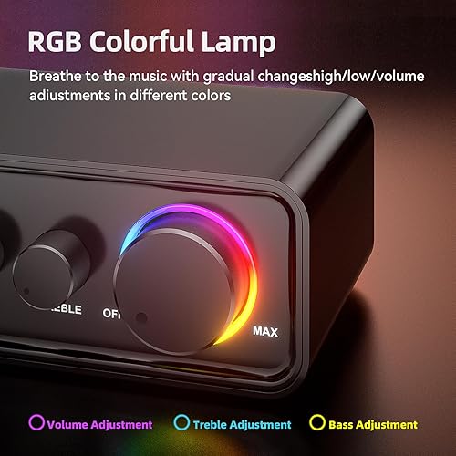 Miniatura 3 de M19 BT Amplificador Receptor Estéreo, Bluetooth 5.3 Mini Amplificador 2 Canales 100W x2 Amplificador HiFi Clase D con RCA/Óptica/Coaxial/Mic Entrada