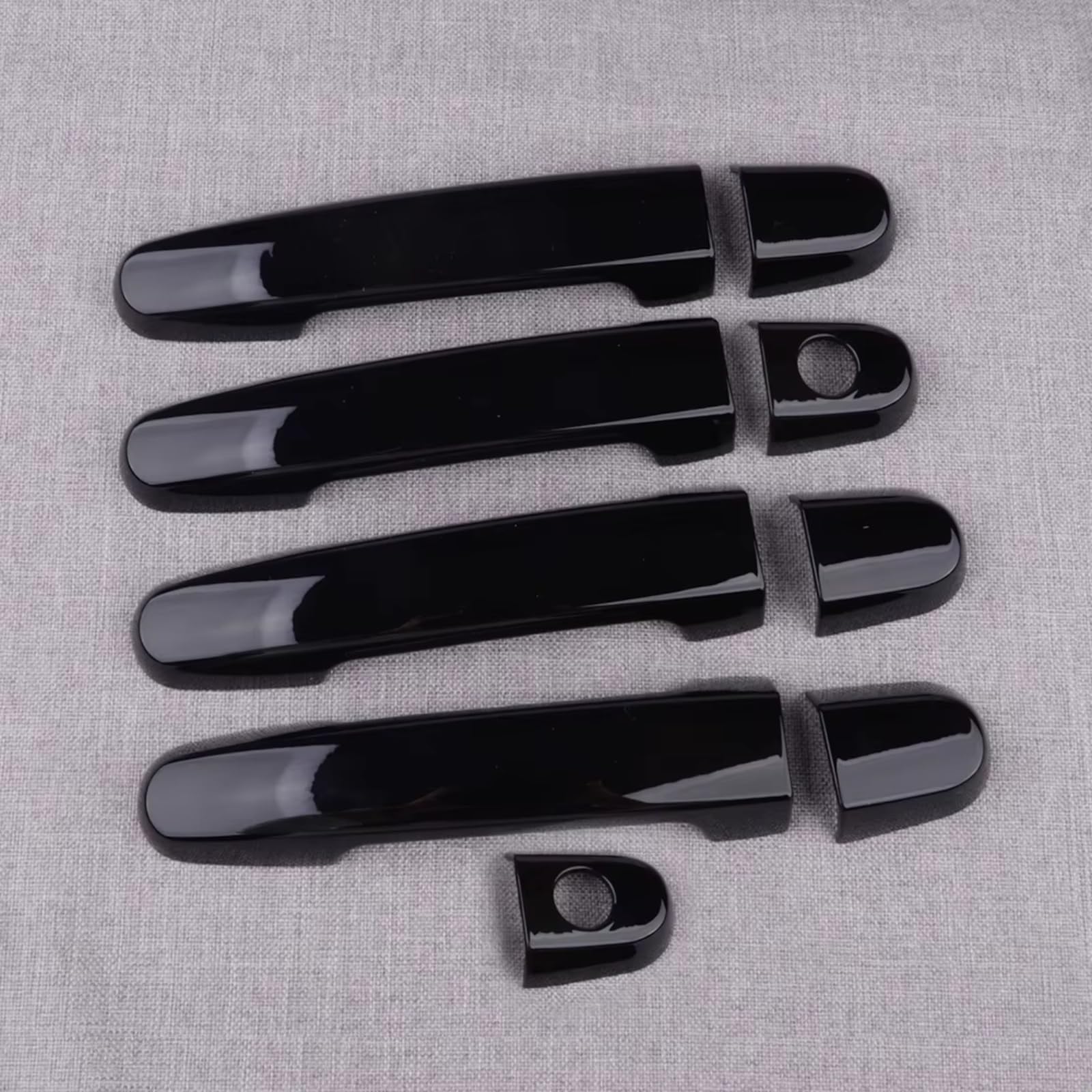 JJRFVBGT Door Handle Trim Compatible with Toyota for Yaris Hatchback 2007 2008 2009 2010 2011 ABS Black Trim Kit Car Exterior Door Handle Housing
