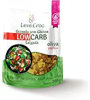 Granola sem glúten salgada Leve Croc low carb Oliva e Páprica 200g
