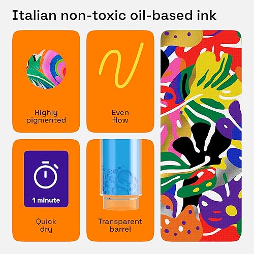 Miniatura 4 de ARTISTRO 20 marcadores de pintura permanente a base de aceite, marcadores de punta media para neumáticos, madera, roca, tela, vidrio, cerámica,