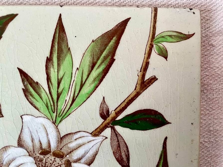 アールヌーボ ヴィクトリアン　アンティークタイル ポットスタンド　トリベット アールヌーボ ヴィクトリアン アンティークタイル ポット