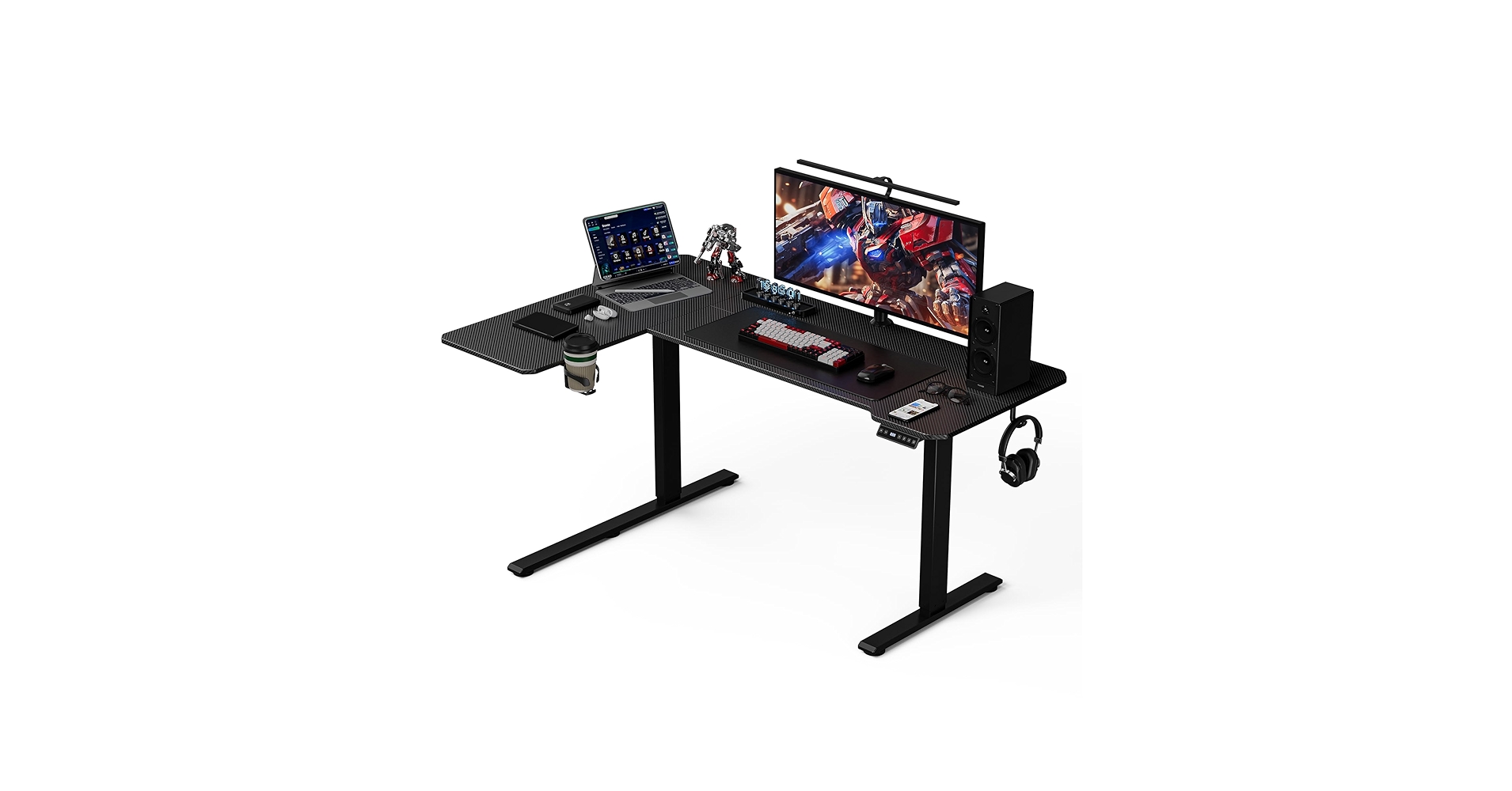 Amazon | Acrolix電動 l字昇降式デス ク ゲーミングデスク