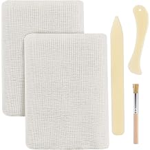 2 Pcs Binding Cloth for Making Repair Cloth Material Book Cover with Bone Folders and Glue Brush DIY Document Rebinding Supplies for Old Book Refurbishment 39 x 35 Inch