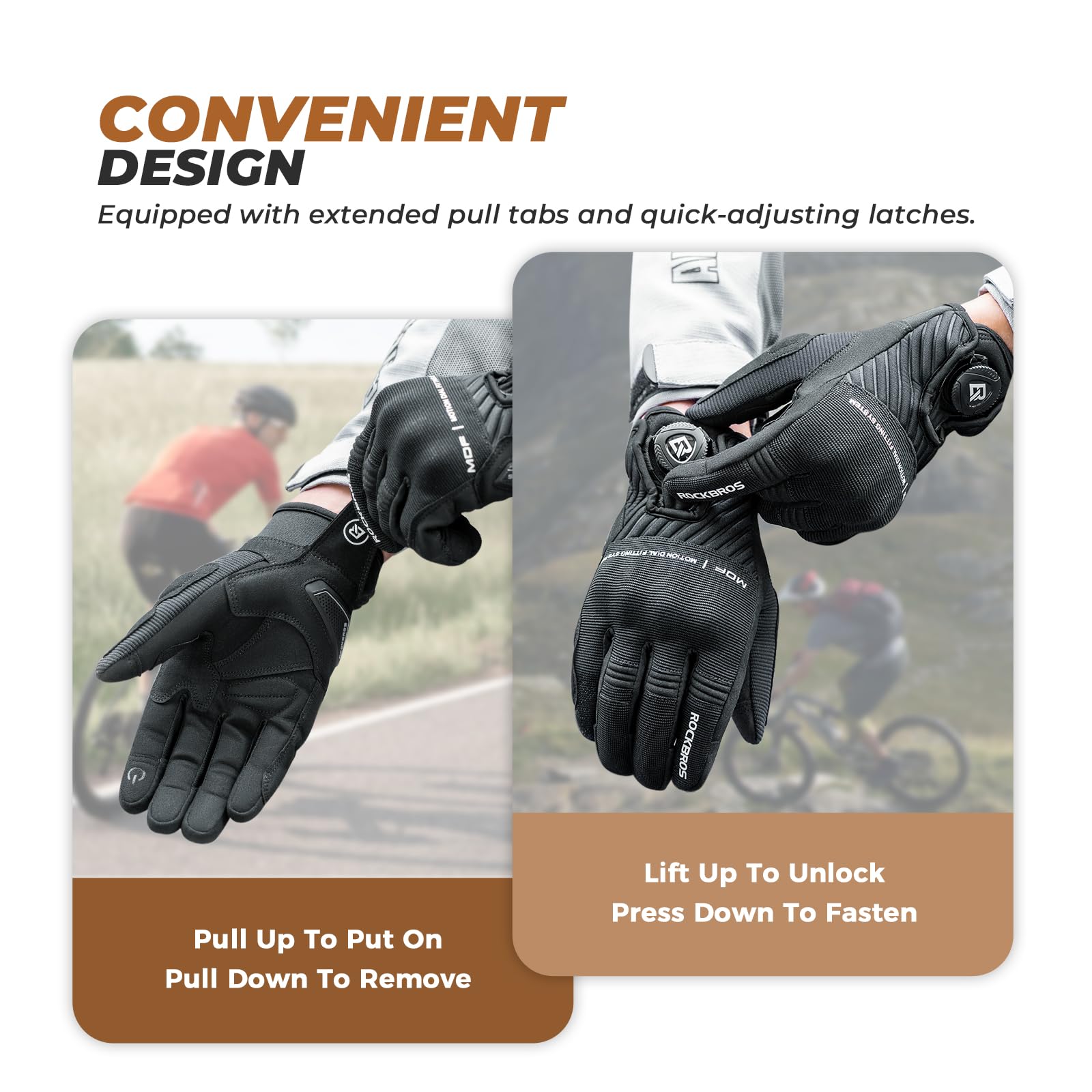ROCKBROS Gants de Cyclisme Hommes, Gants de Protection d'été avec Ecran Tactile Gants de Sport Respirants pour VTT Vélo Scooter