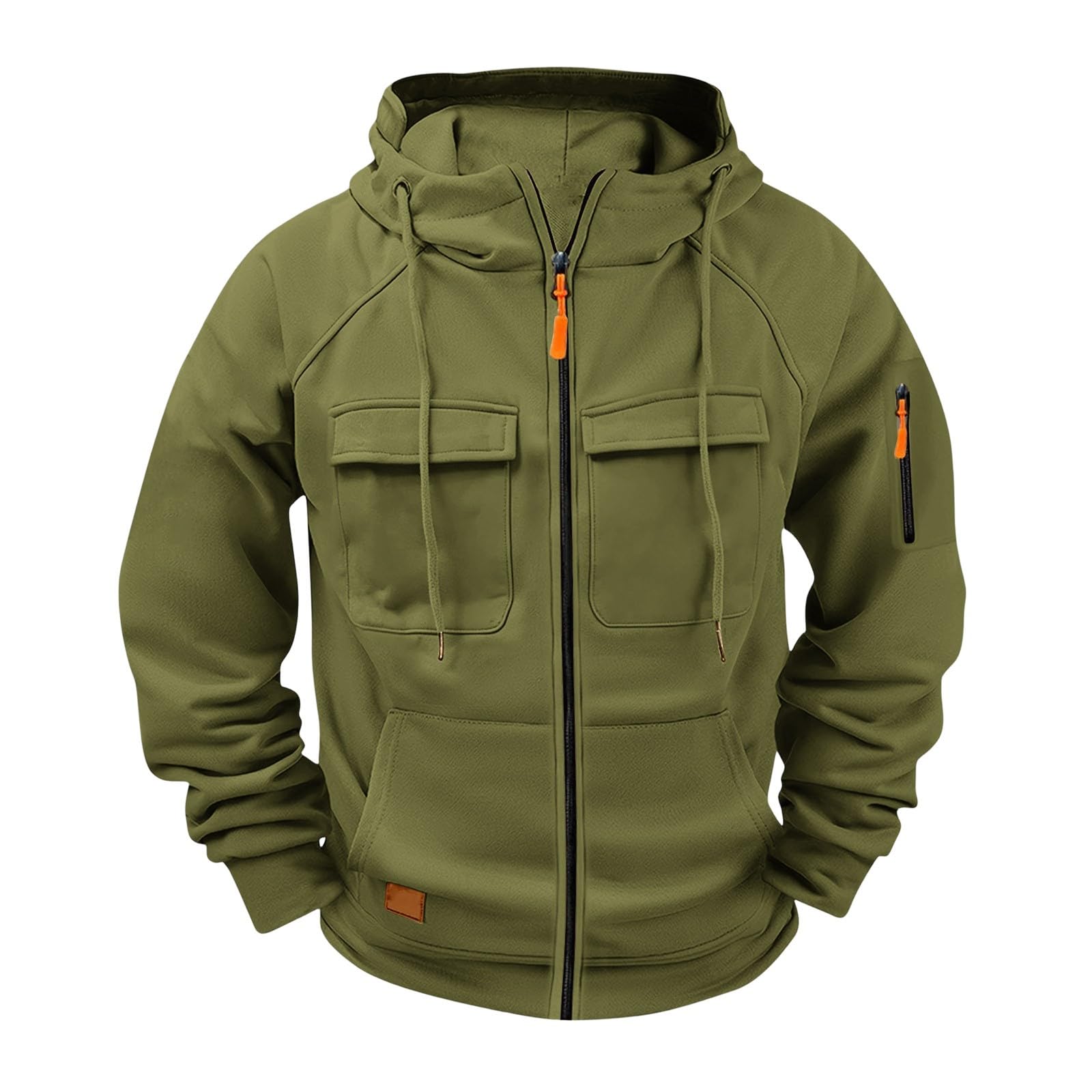 Mens Full Zip Hoodie Fleece Zipper Sweatshirt Casual Hooded Jacket