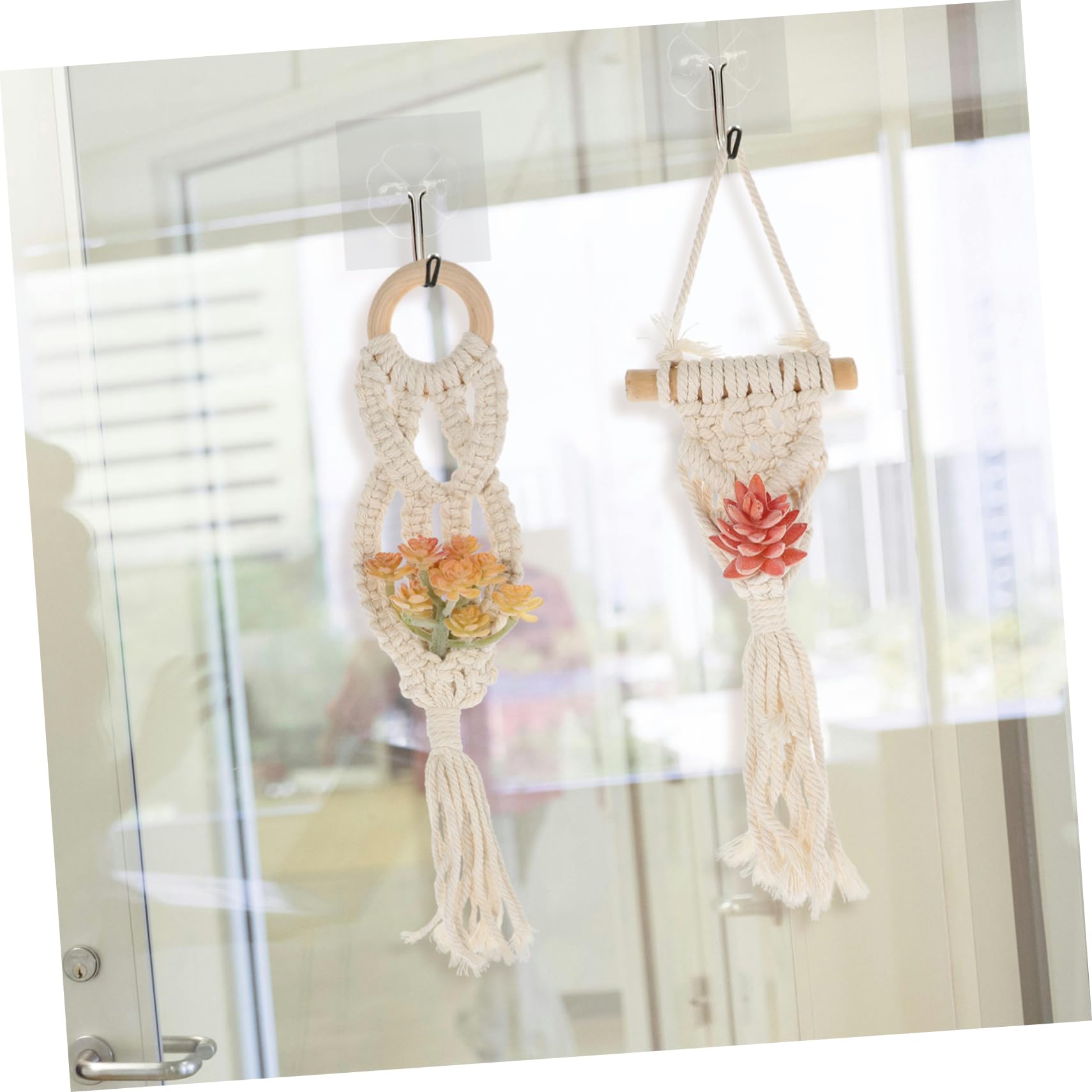 SUPVOX 6pezzi Portafiori Sospesi Macramè Design Boho Per Decorazioni Ed Confezione Versatile Per Appendiabiti e Appesi
