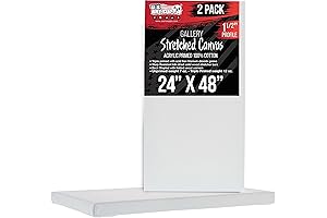 24" x 48" Gallery Depth Canvas - Acrylic Gesso Triple Primed