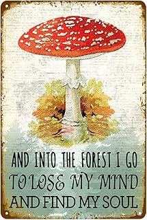 Mushroom Poster Funny Metal Tin Sign