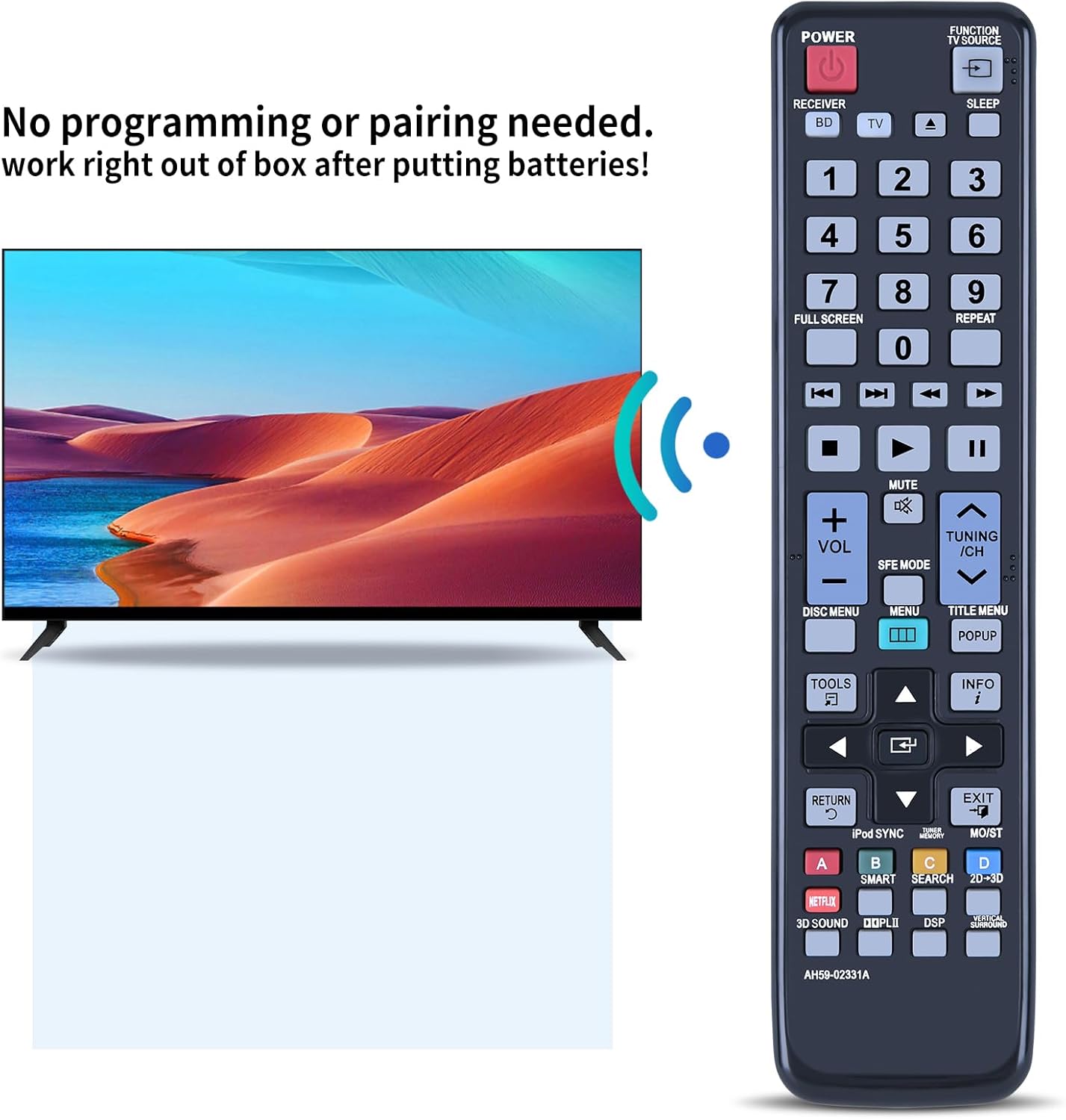 AH59-02331A Replace Remote Control Applicable for Samsung Home Entertainment System HT-D6500W HT-D6730W HTD6500W HTD6730W AH59-02332A image 3 of 8 B0CR2Z4GW7